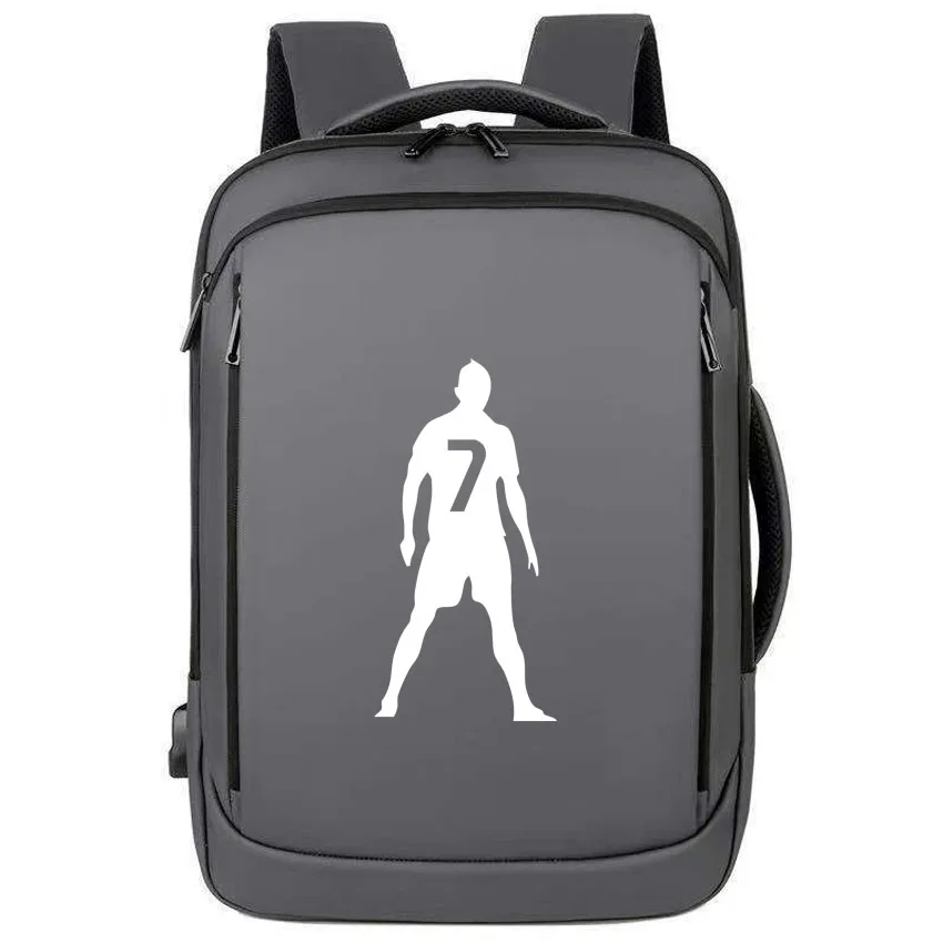 Laptop Usb Backpack School Bag Soccer Superstars CR7 Printed Boy Girl Rucksack Backbag Male Women Leisure Backpack USB Port