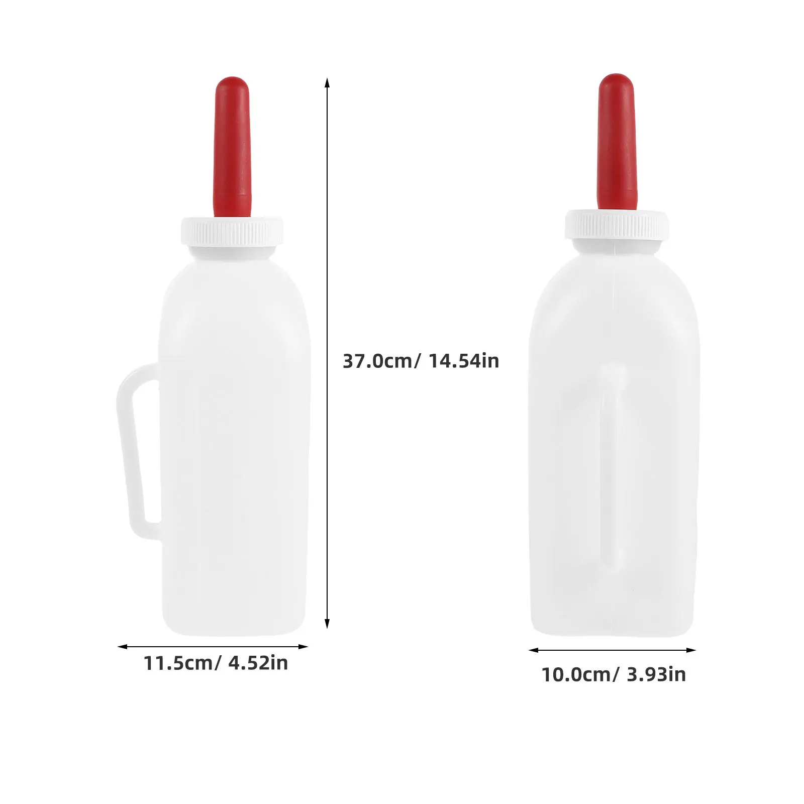 1Set Farm Small Animal Feeding Bottle 67.6oz Ergonomic Grip Replaceable Goat Calf Nursing Nipples Livestock Milk Feeder