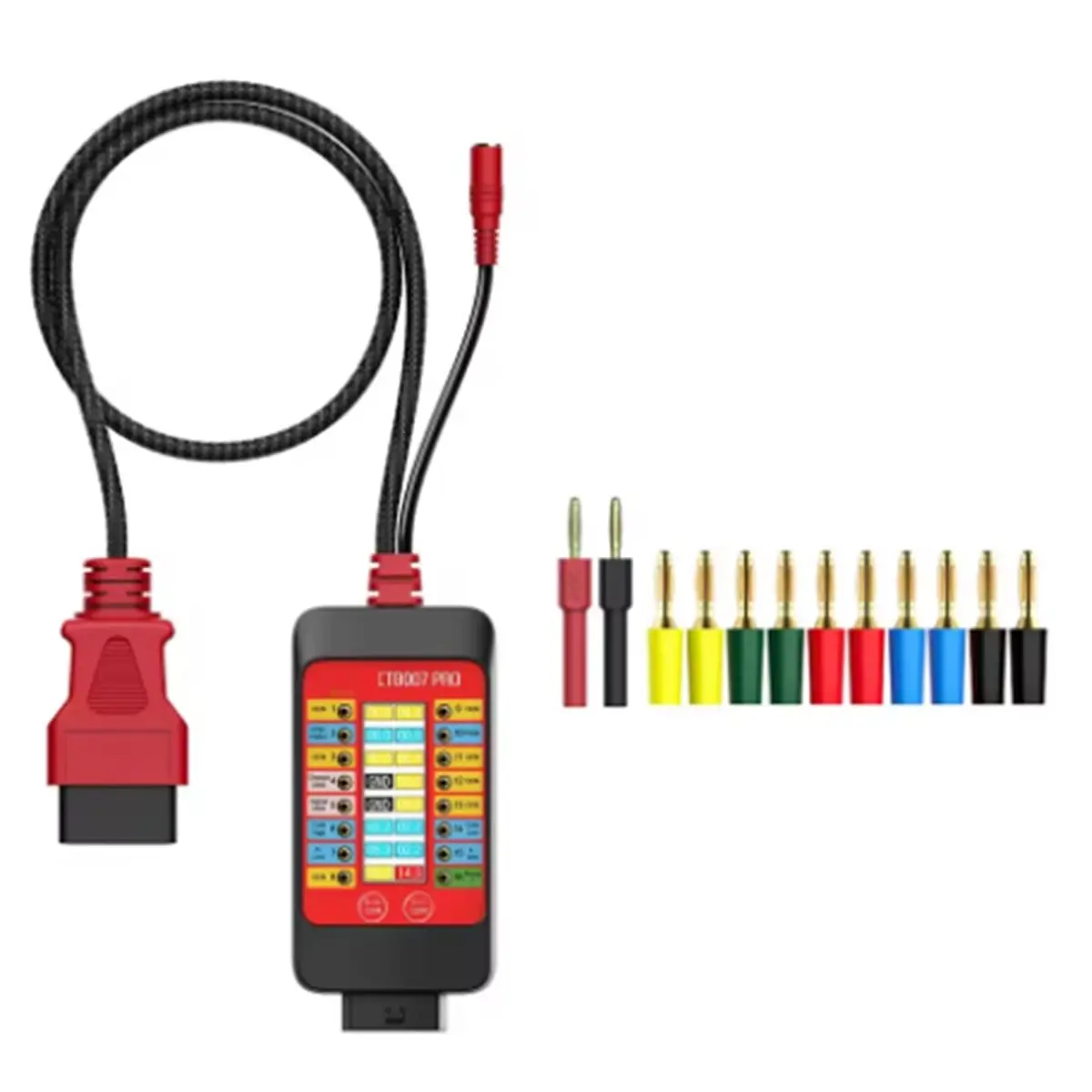 Y255A*☀▃CTB007 PRO OBD2 Breakout Box with LCD Digital Vrms Display, ECU Testing Tool on Bench, Automotive Diagnostic Tool,