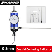 SHANHR Coaxial Indicator Set,0-3mm 0.01mm Coaxial Centering Indicator Set,Co-Ax Precision Milling Machine Test Dial,Ideal Center