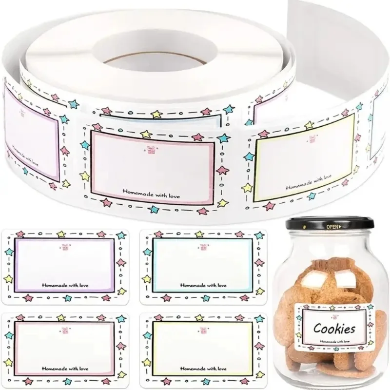 250Pcs/Roll Blank Kitchen Name Label Sticker For Food Storage Box Handwritten Date Sealing Stickers Tag DIY
