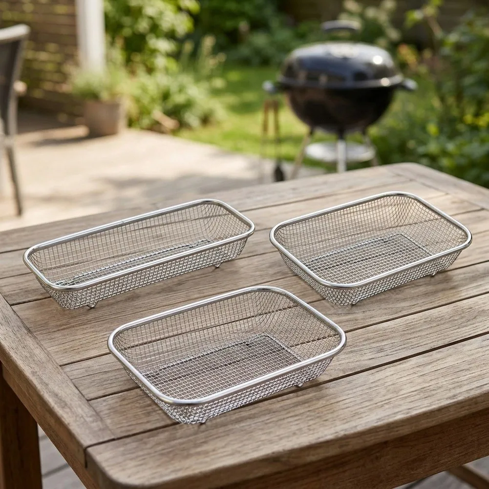 BBQ Storage Rack Made of 304 Stainless Steel for Grilling Tools Utensils and Spices with Modular Sizing Options