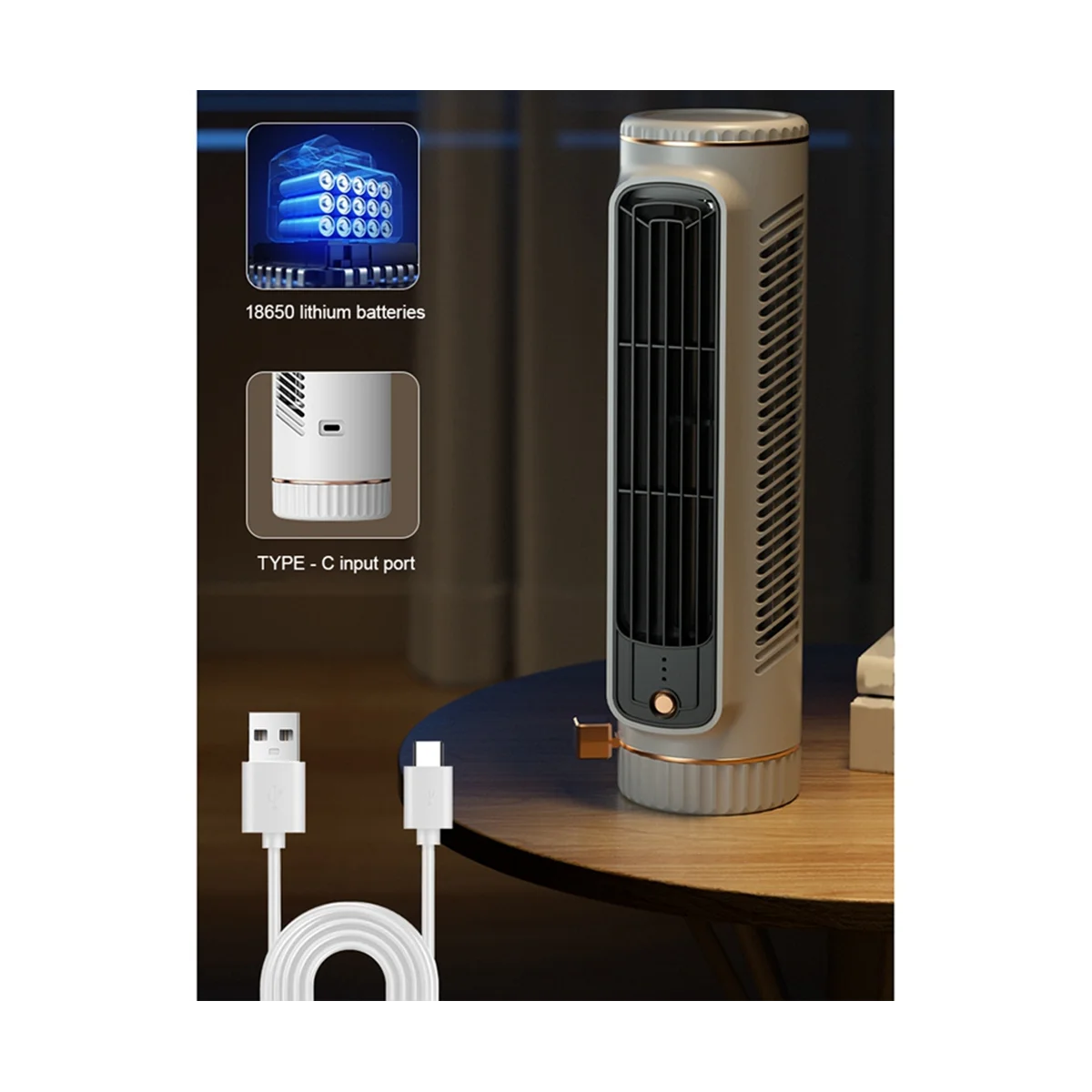 Air Circulation Bladeless Fan Tower Fan Bladeless Fan Bedroom Ultra-Quiet Dormitory Desk Floor Electric Fan Standing Fan