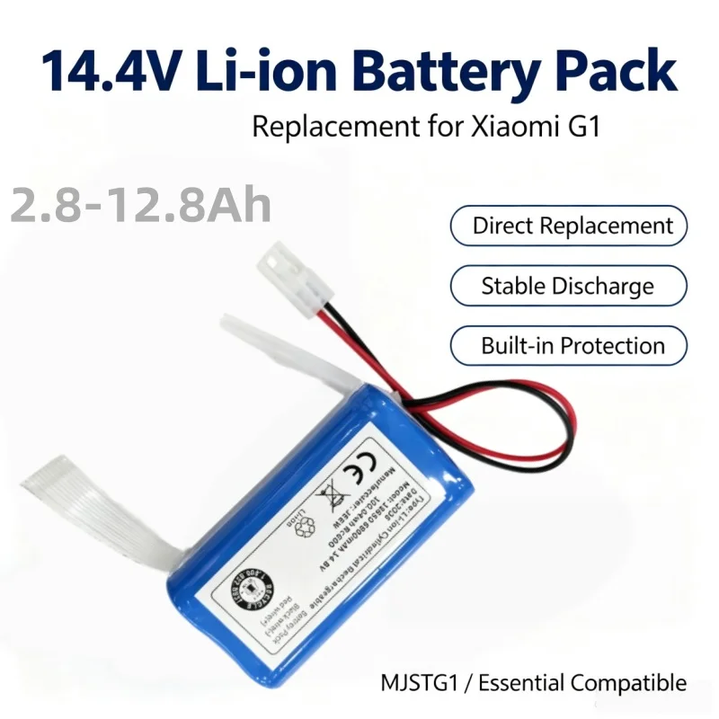 Spare 14.4V 4S1P Li-ion Battery Pack 2800-6800mAh for Xiaomi Mi Essential G1 MJSTG1 Robot Vacuum Cleaner