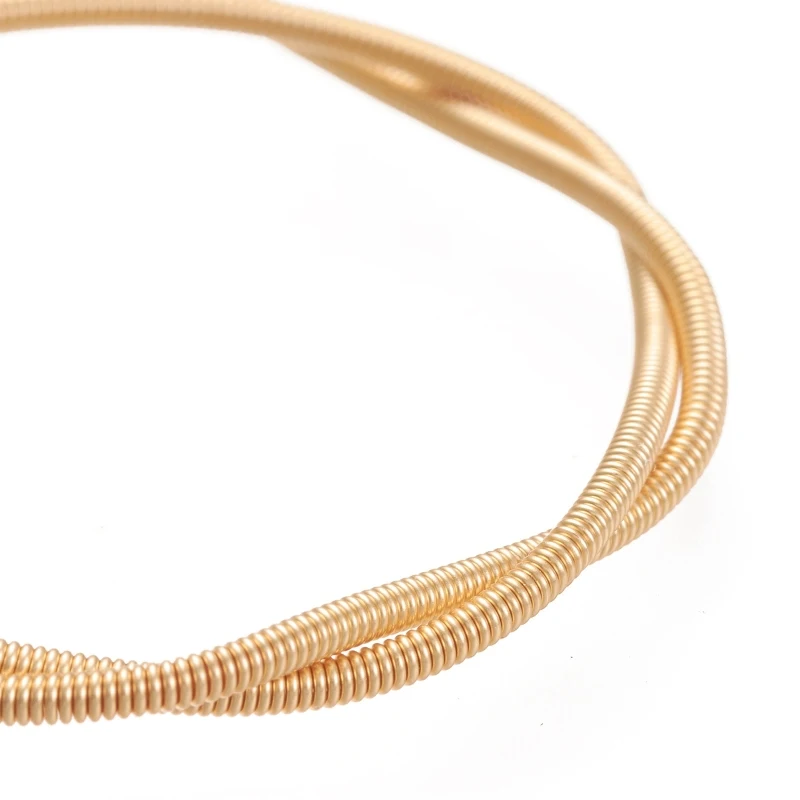 1 قطعة الحرفية النحاس الفرنسية سلك سلك الأعرج DIY بها بنفسك اكسسوارات صنع المجوهرات الحقيقي 18K مطلية بالذهب 200x1.6 مللي متر
