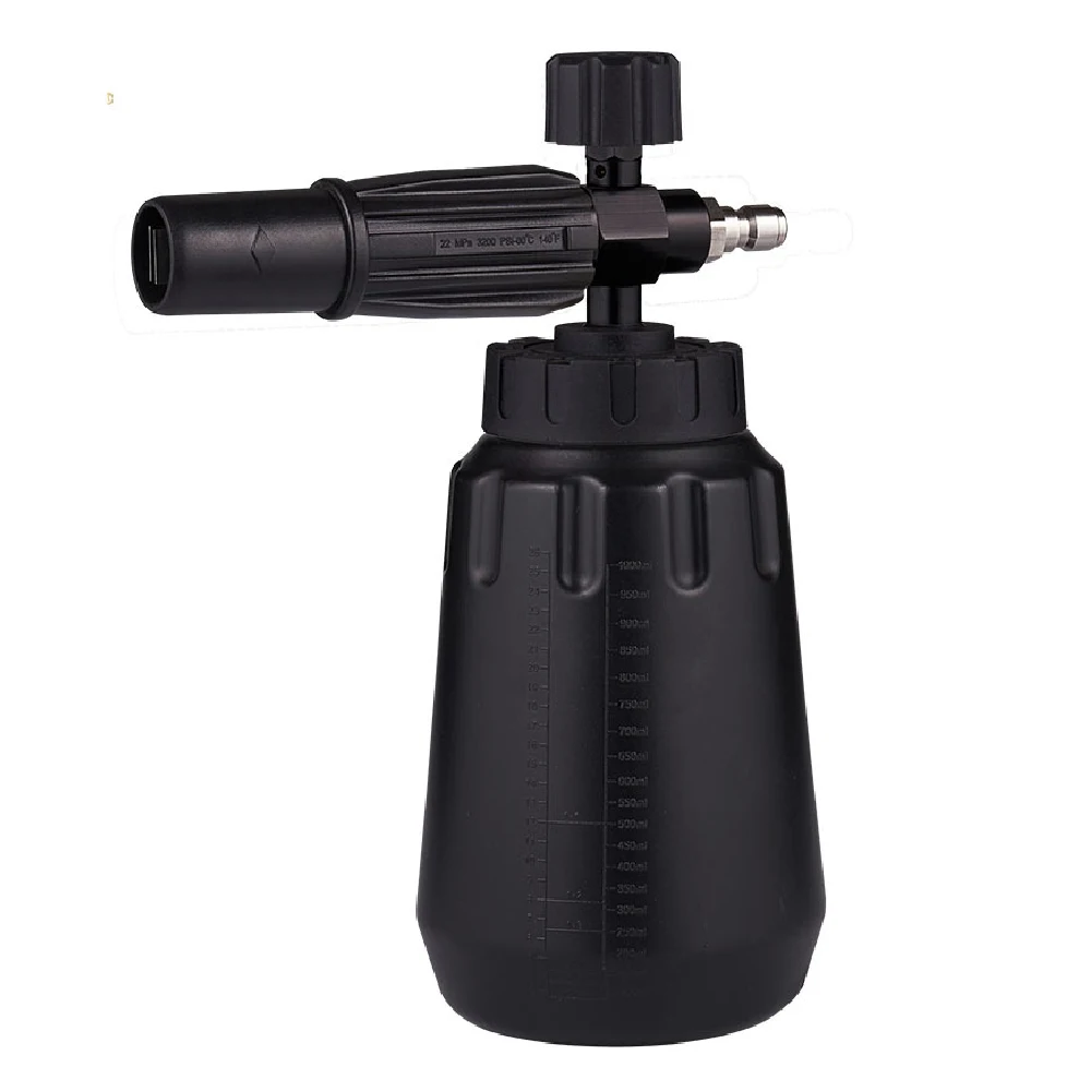 

1000ml Snow Foam Lance Car Wash Foam Cannon 1/4 Inch Quick Connect Black Foam Bottle Foam Spray For High Pressure Car Washer