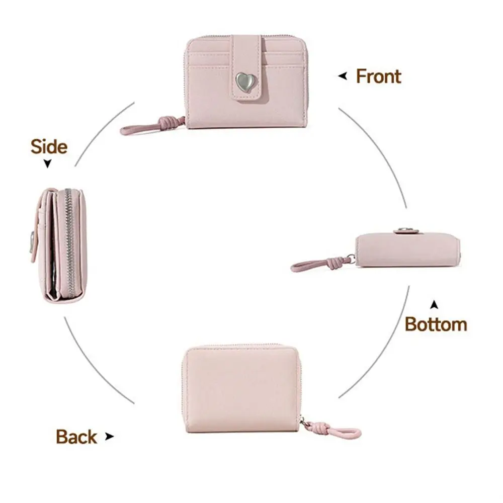PU Leather Short Wallet Multiple Card Slots Multi-Functional Card Holder Soft Texture Folding Design Money Pouch Pocket
