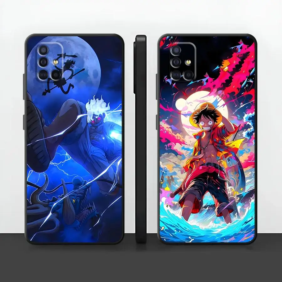 Casing One Piece Keren Luffy Zoro untuk Samsung Galaxy Note S8 9 S9 20 Ultra 10 Plus S10 8 Sampul Ponsel Hitam Lembut