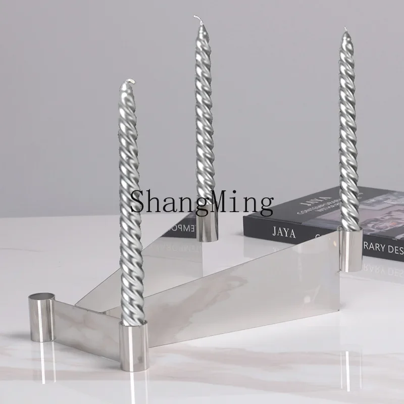 

CL modern coffee table soft decoration combination ornaments model room living room table top flower ware metal candle holder