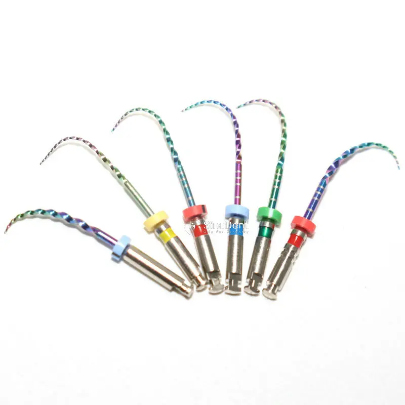 6pcs/pack Dental Chameleon Rotary Files Nano Flexible Files 04 06 Taper NITI Heat Activation Files Dental Instruments