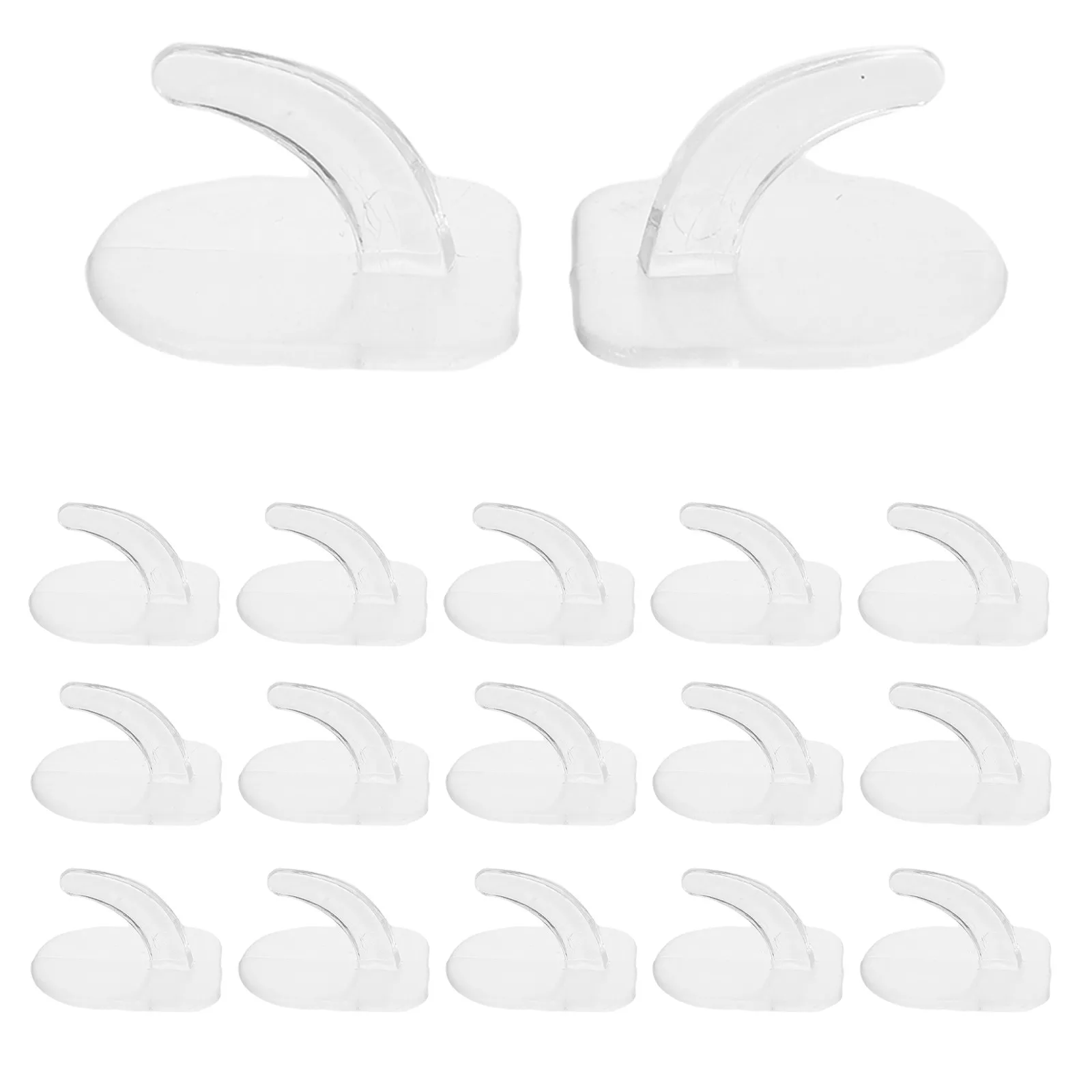 50Pcs Adhesive Hooks Non-Marking Plastic Wall Stickers Strong Self-Adhesive Mini Hooks for Home Kitchen Bathroom No-Drill Easy