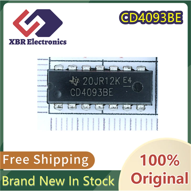 

(10/50 pieces) CD4093 CD4093BE DIP-14 NAND trigger logic gate and inverter new original authentic spot free shipping