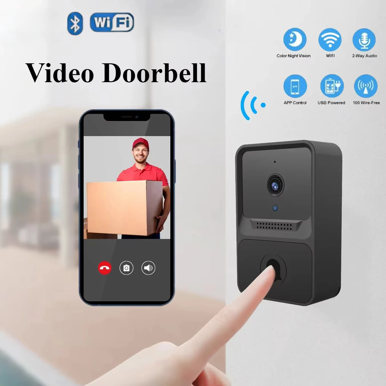 Sonnette sans fil caméra Wifi - Home Security Ring Camera avis et prix