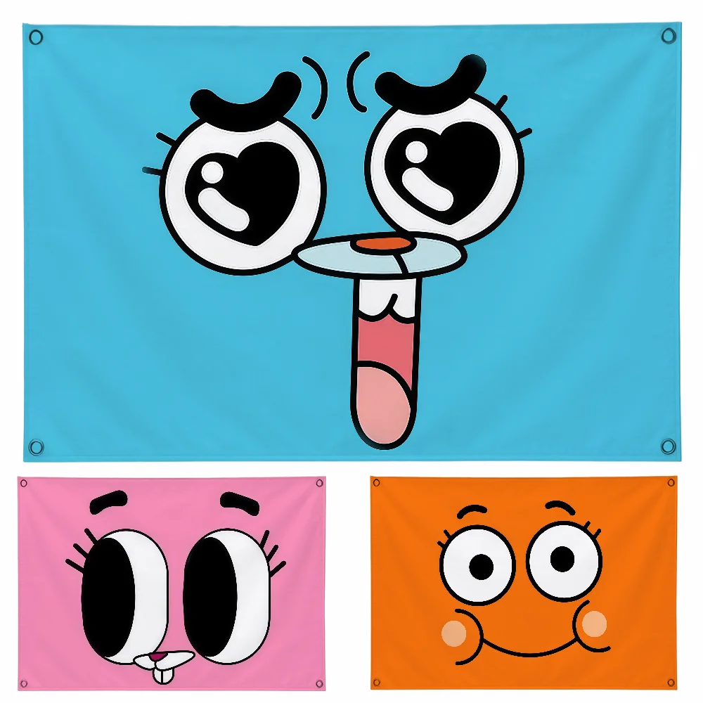Anime Cartoon Funny The A-Amazing World Of G-Gumball Flag Flag Room Dorm Camp Party Bar Wall Hogar Home Decor Banner Wall Hang
