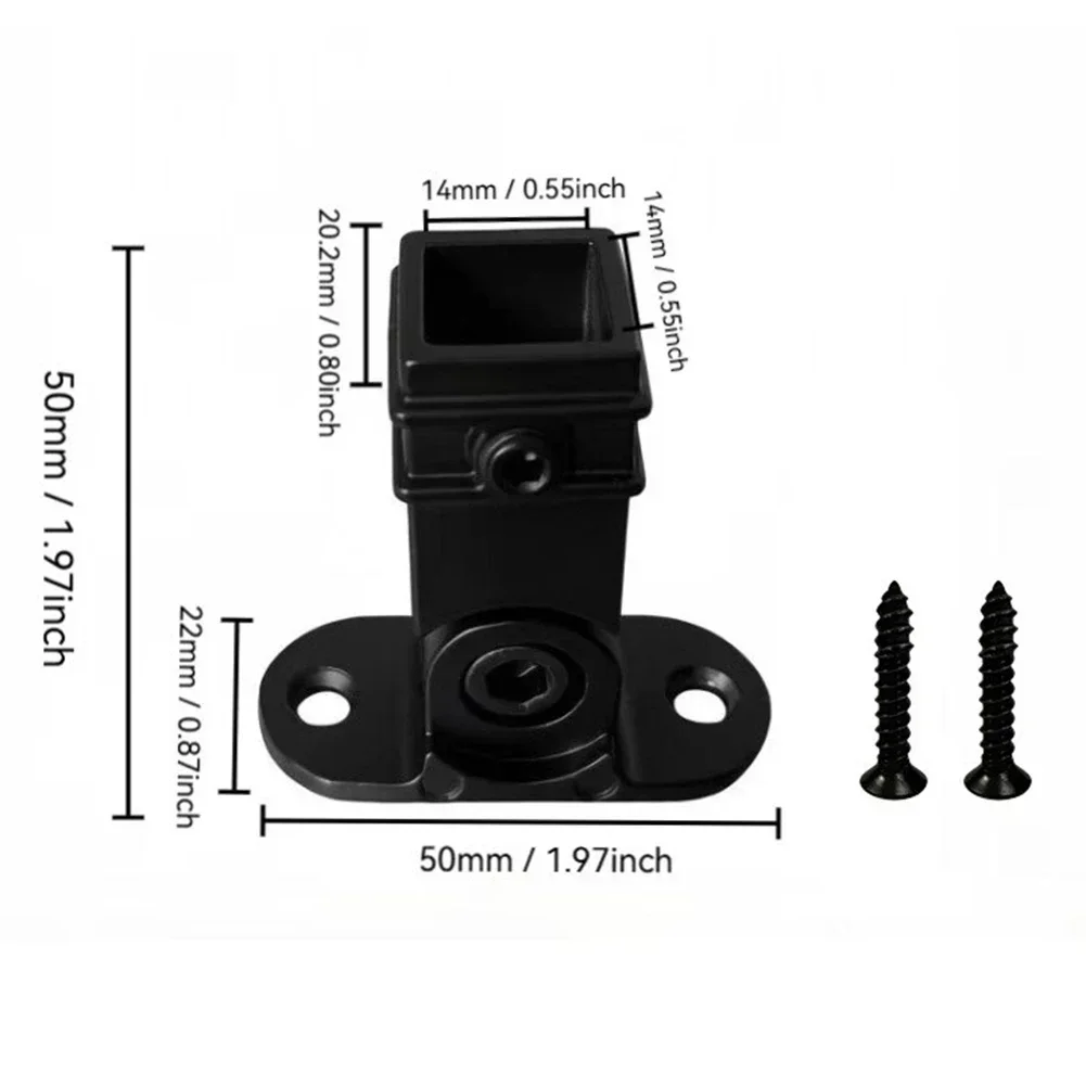 6pcs Post Brackets Adjustable Height Angle Aluminum Alloy Post Assembly Kit For Pavilion Railing Stair Hollow Metal Balusters