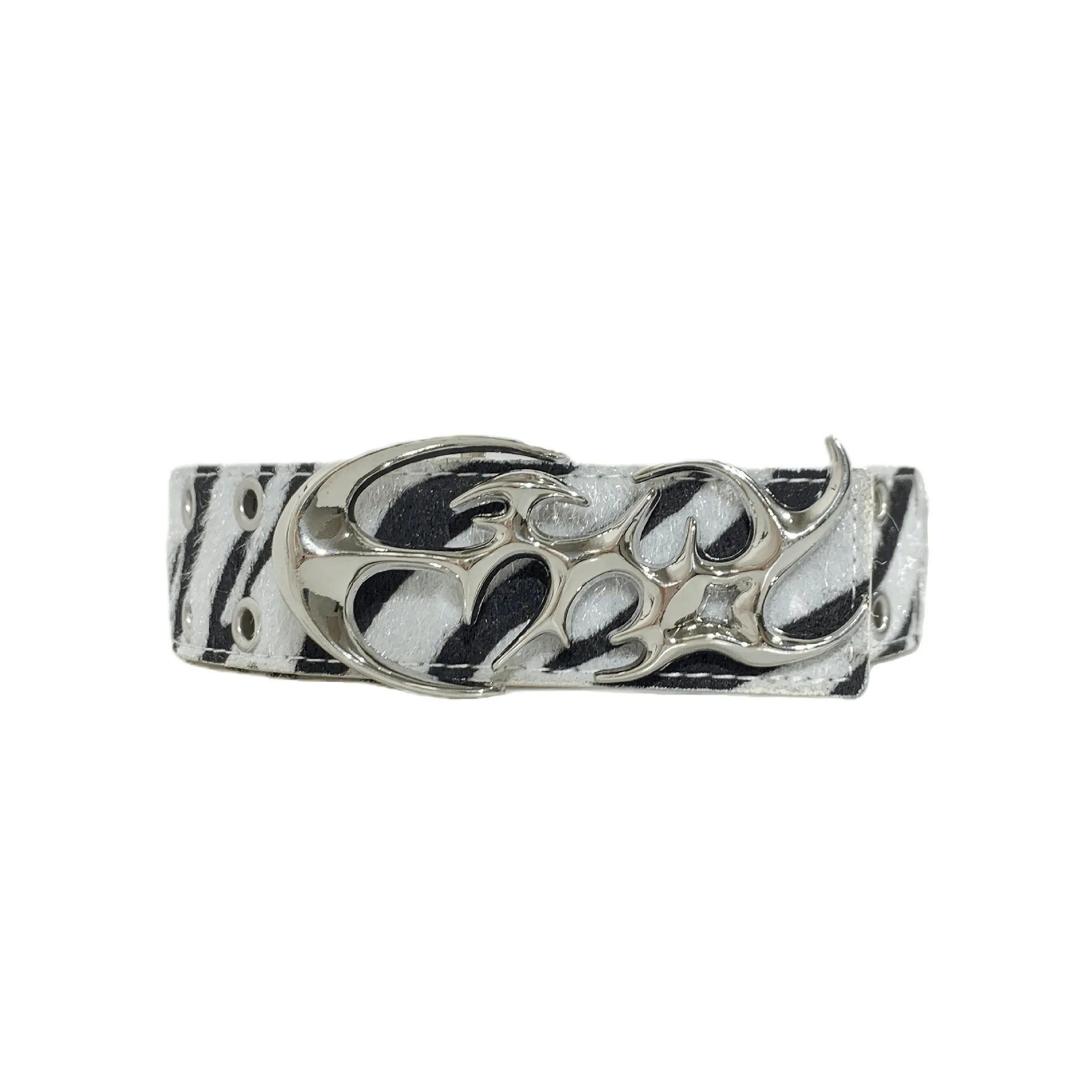 بيع عبر الحدود أبيض وأسود زيبرا نمط العيينة برشام غير النظامية مشبك الجوف خارج شخصية Y2K الساخن فتاة حزام تنوعا #3