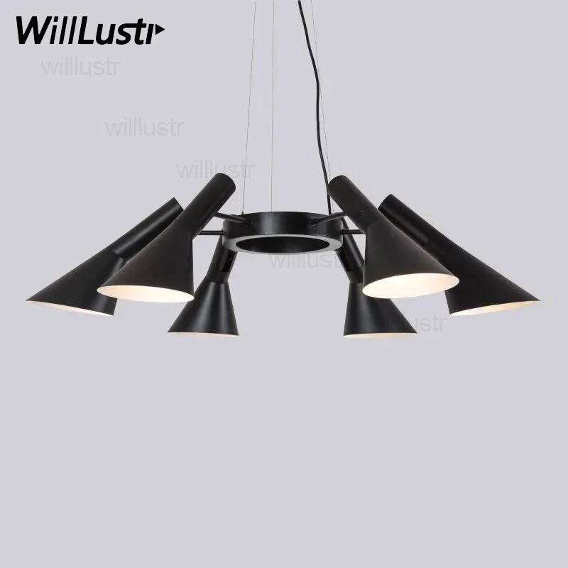 Nordic Metal Pendant Lamp Suspension Light Dining Meeting Room Office Project Hotel Cafe Bar Hanging Ceiling Chandelier