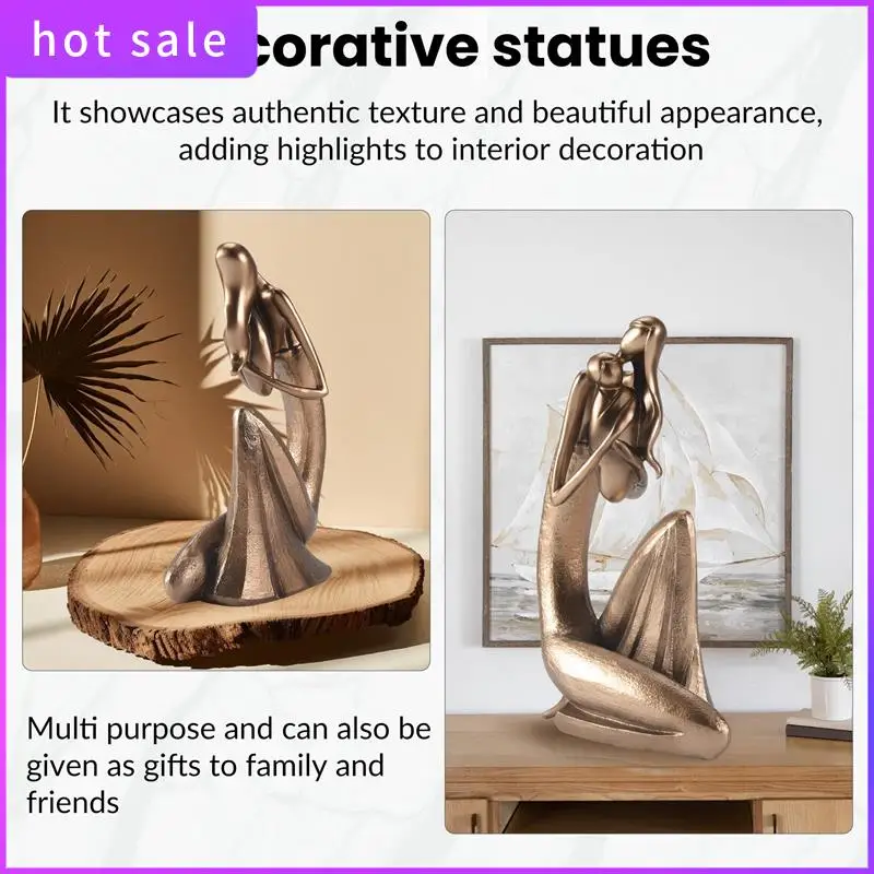 

LICG-Mother And Child Statue Bronze Mother Love Sculpture Living Room Resin Crafts Suitable For Living Room Bedroom Study