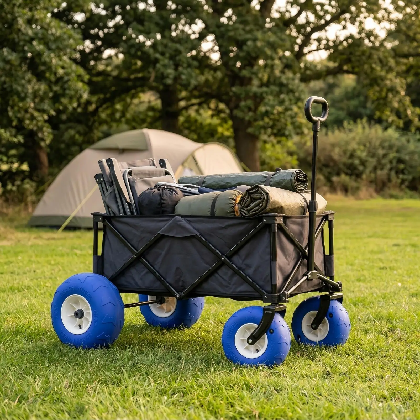 Inflatable Beach Wheel 9 Inch PVC Tire for Hand Cart Sand Wagon Replacement Wheel with Molded Grip for Traction