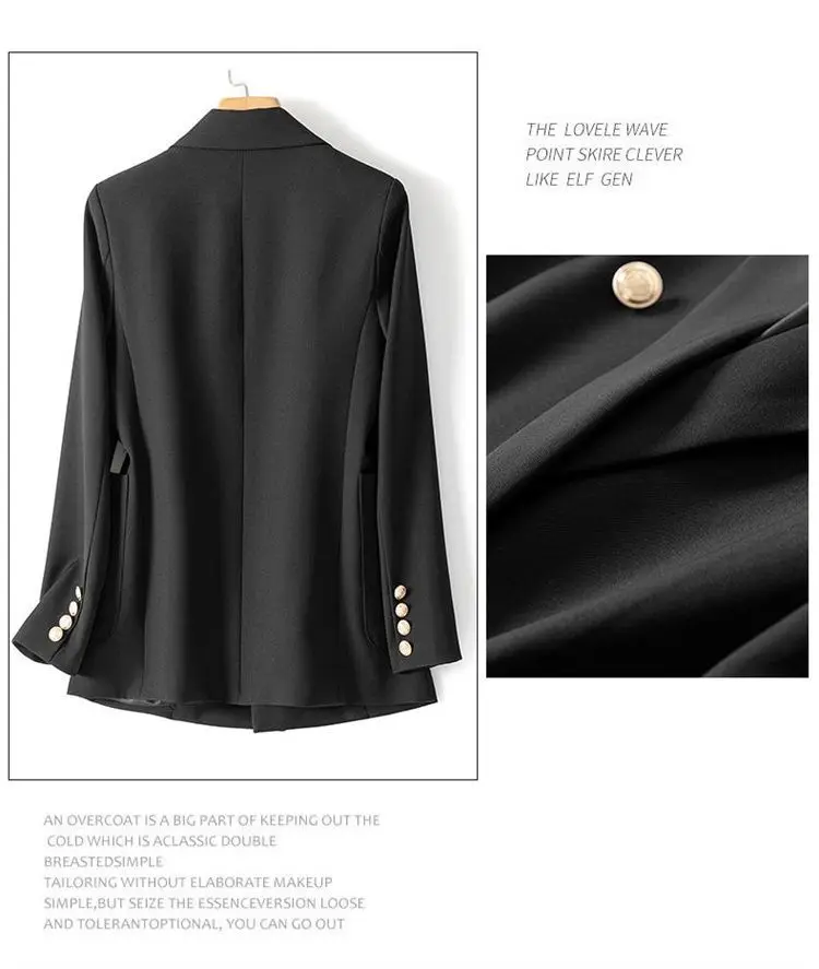 Spring and Autumn Coat for Women, Suit for Women, 2024 Spring and Autumn New  Korean  Loose and Casual Black Suit Top for Women