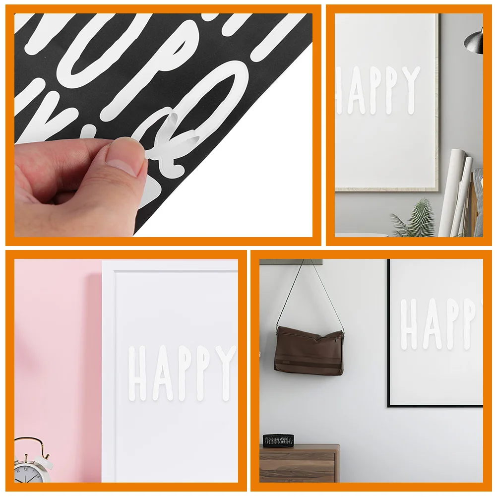 

6pcs Self Adhesive Vinyl Stickers Waterproof Removable Letter Decals for Mailbox Car Smooth Surface Labels