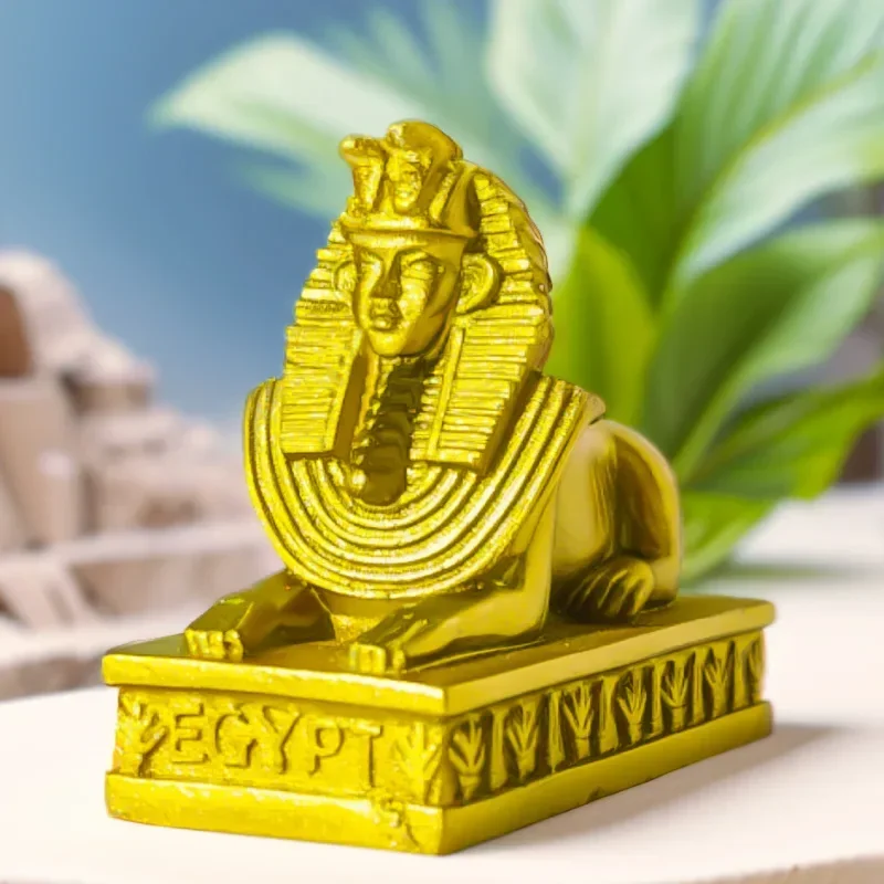 Sphinx Statue Egyptian Egypt Pharaoh Sphinx of Giza Decoration Greek Figurine Fengshui Desktop Ornament for Home Office