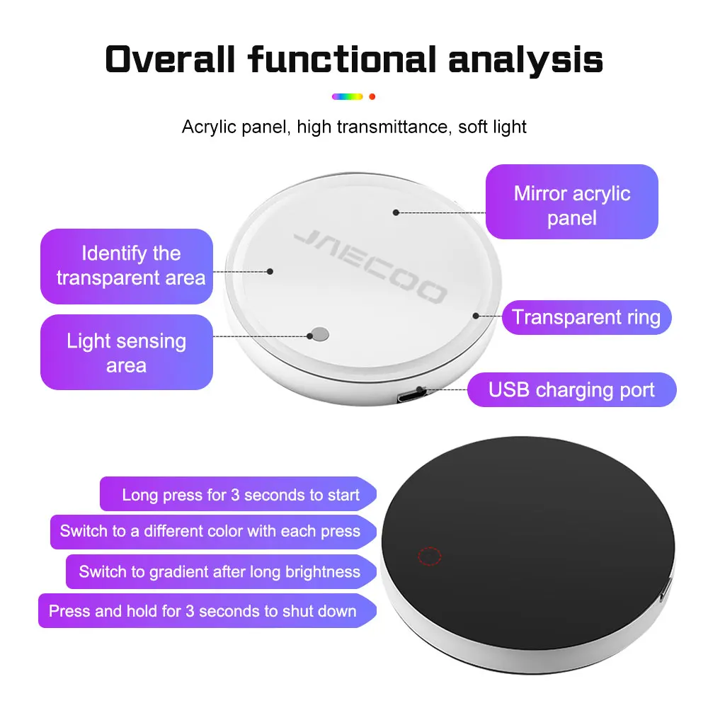 For Jaecoo J7 J8 PHEV J5 J6 J3 2026 2025 Car Glowing Coasters LED Light Water Cup Holder Mat 7 Colors Car USB Charging Coaster