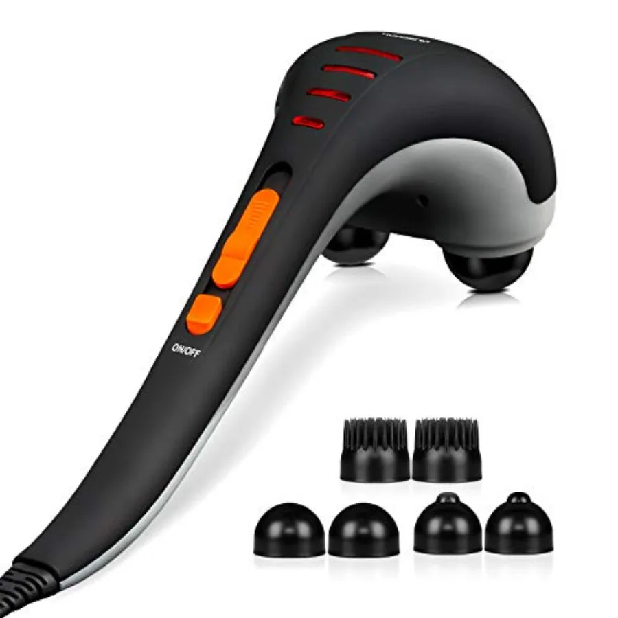 

HANGSUN Ручной массажер для шеи и спины для облегчения боли, глубоких тканей, двойной головы, ударный массаж всего тела MG400 для плеч, ног