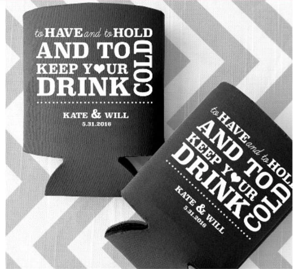 

Wedding Favor Can Coolers - Keep Your Drink Cold Personalized Wedding Can Coolers, Personalized Wedding Can Coolers for Wedding