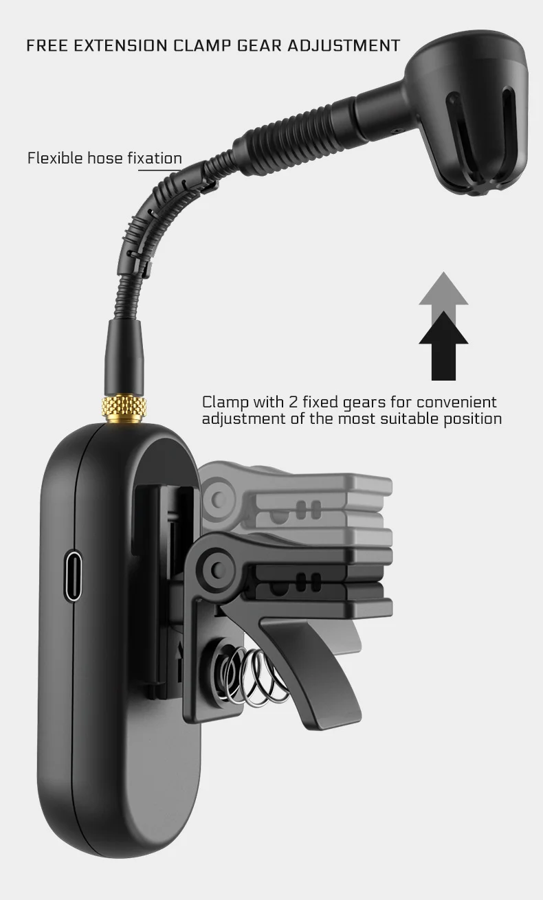 عشرة عناصر TLF Xtuga M-03 الساكسفون ميكروفون الغيتار اللاسلكي كليب الموسيقية UHF Mic ميكروفون لاسلكي أداة #5