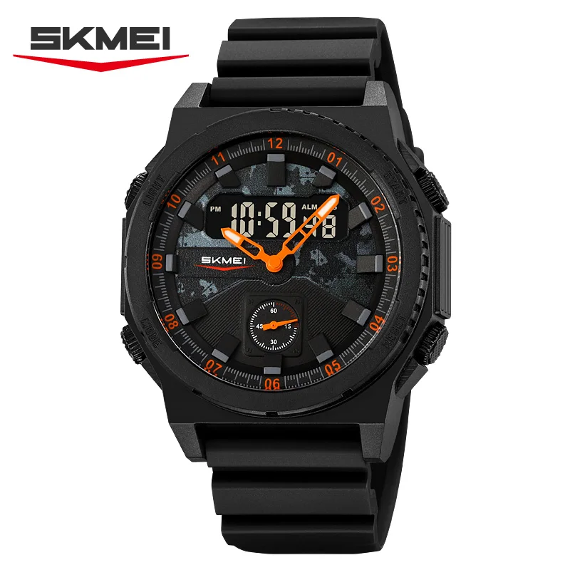 SKMEI 2355 Watch For Man Fashion Sport Digital Wristwatch 3Time Chronograph Outdoor Waterproof Electronic Clock Electronic