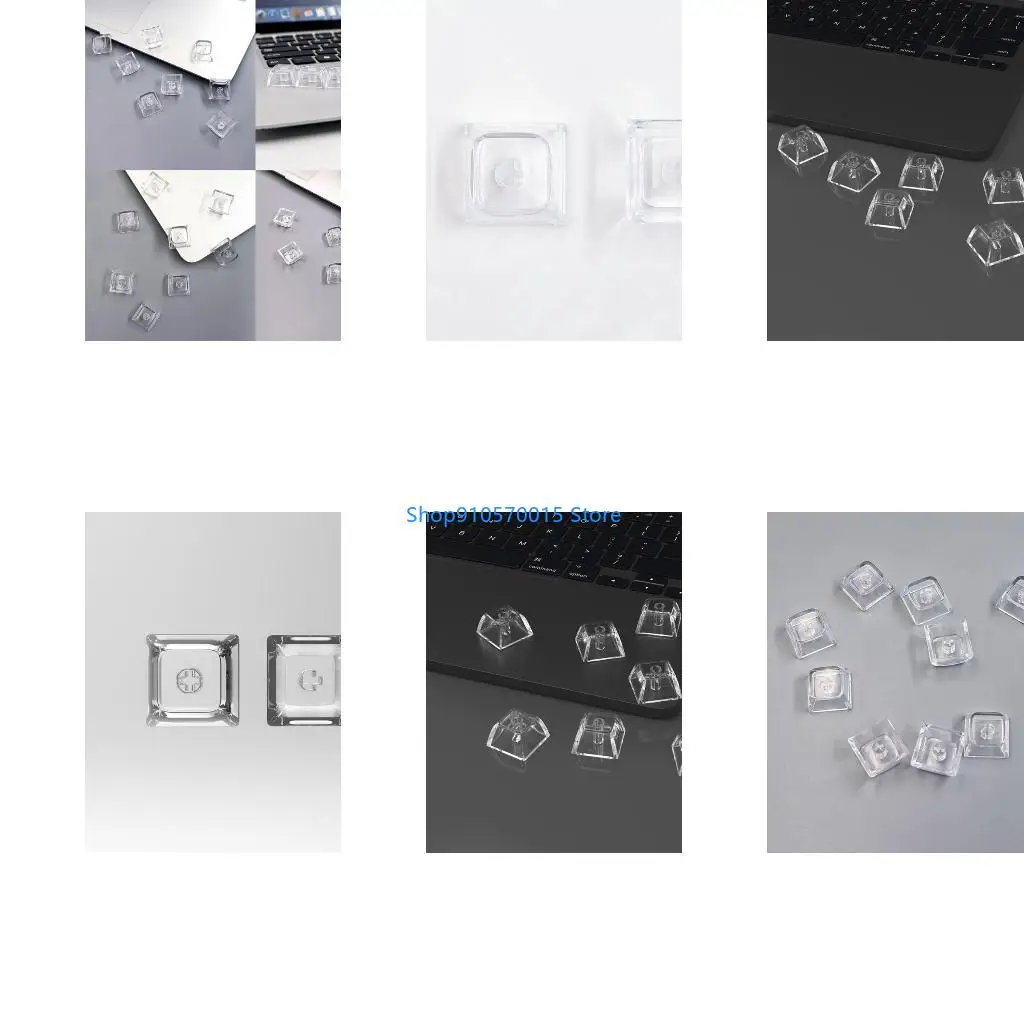 B95C 20Keys XDA Profile Transparents Crystal Blank Keycaps Set for MX Switches
