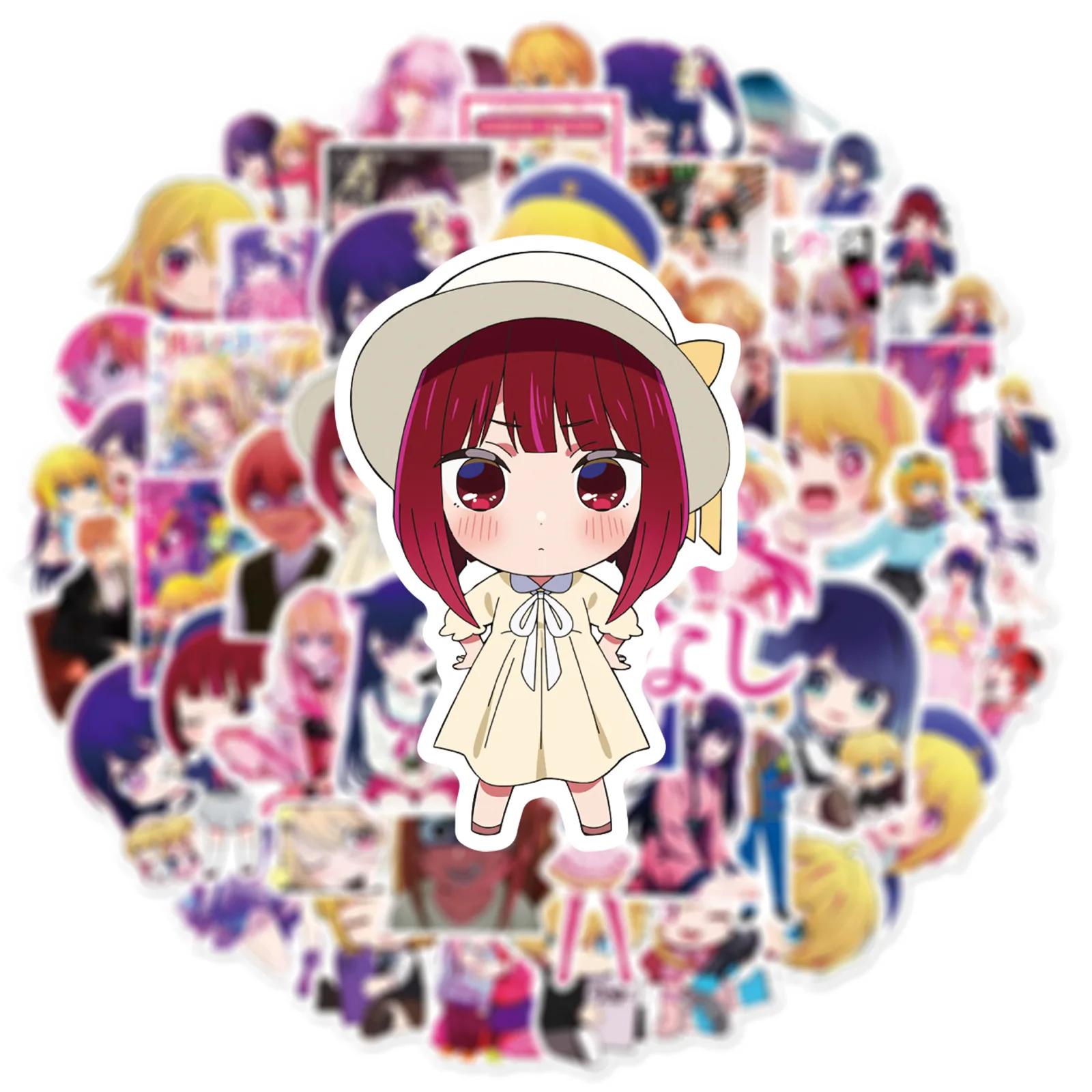 50 PCS Oshi No Ko Anime Manga Stickers For Laptop Phonecase Bike Wall Decals Waterproof Removable Sticker Gifts