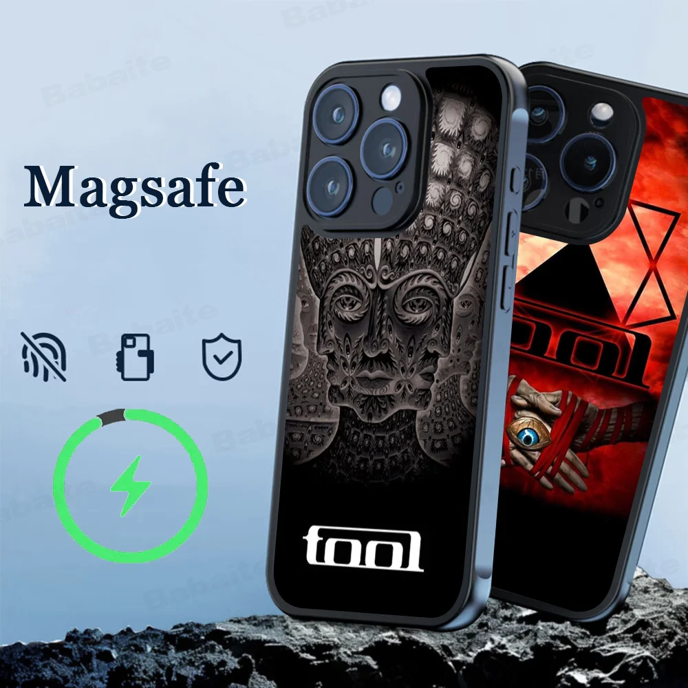 Band T-Tool Schism Phone Case Magesafe Magnetic Wireless Charge Case For IPhone 16 11 12 13 14 15 Pro Max Plus Mini