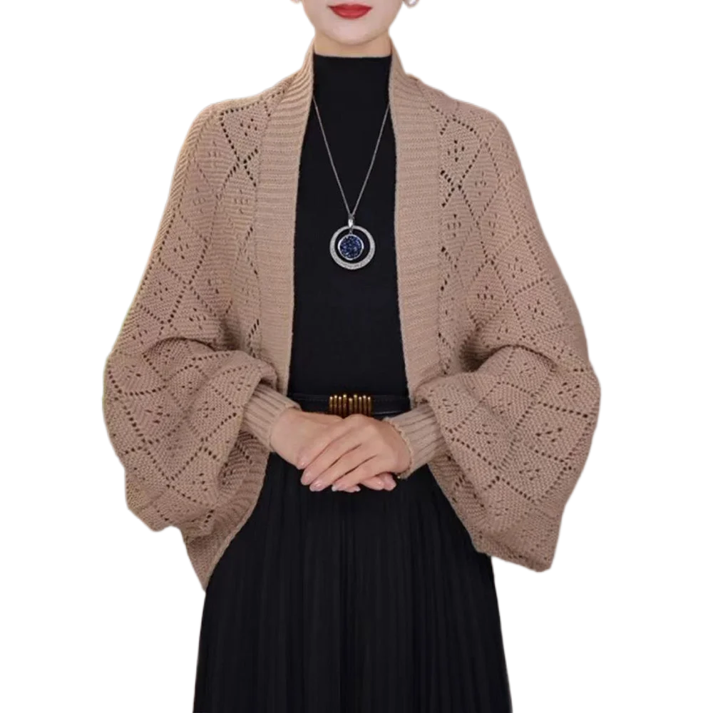 

Вязаный кардиган-шаль для защиты плеч и шеи, модный свадебный воротник-накидка для шеи