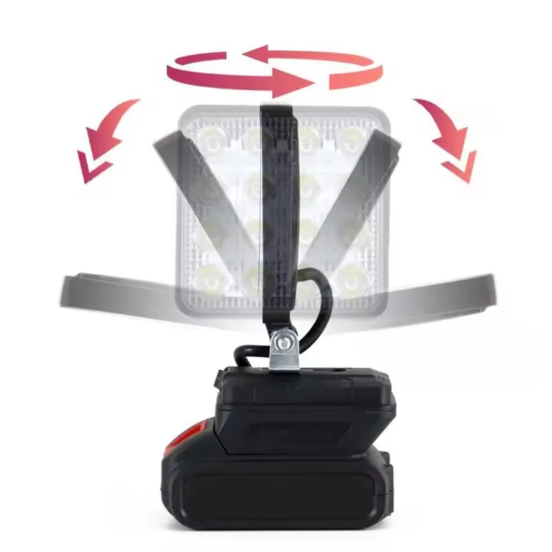 8 بوصة مصباح ليد لماكيتا 18 فولت بطارية ليثيوم أيون LED ضوء العمل مع منفذ USB أداة ضوء المحمولة مصباح التخييم الفيضانات في حالات الطوارئ