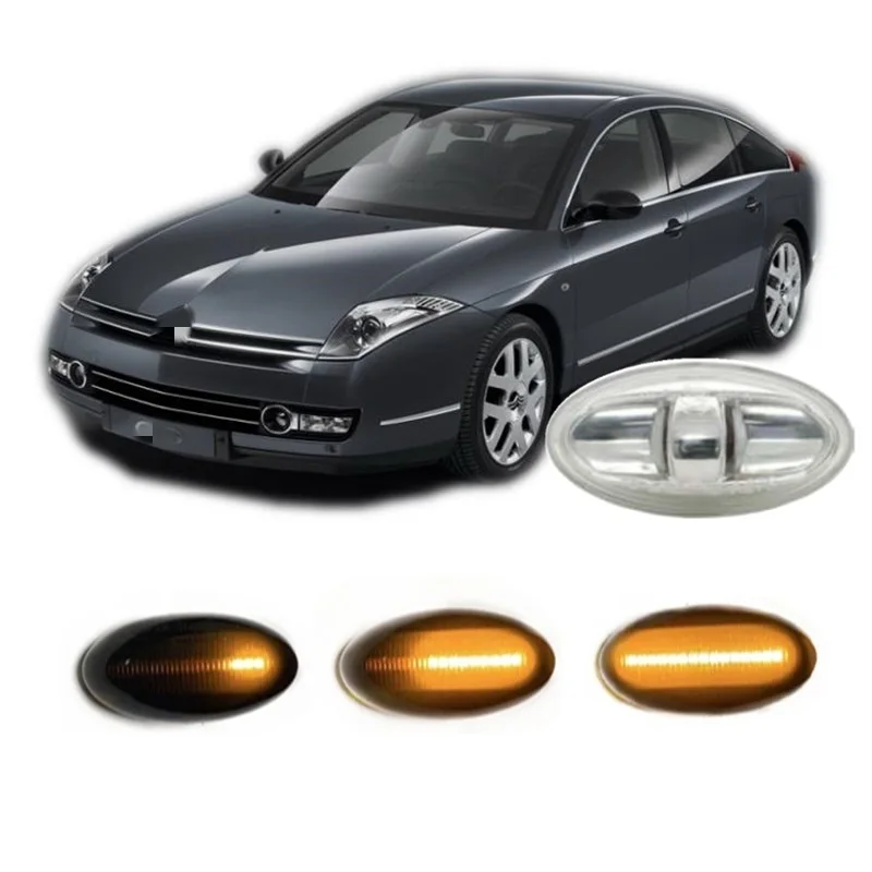 Fit for CITROEN C6 TD 2005 2006 2007 2008 2009 2010 2011 2012 Dynamic LED Indicator Side Marker Signal Light Accessories