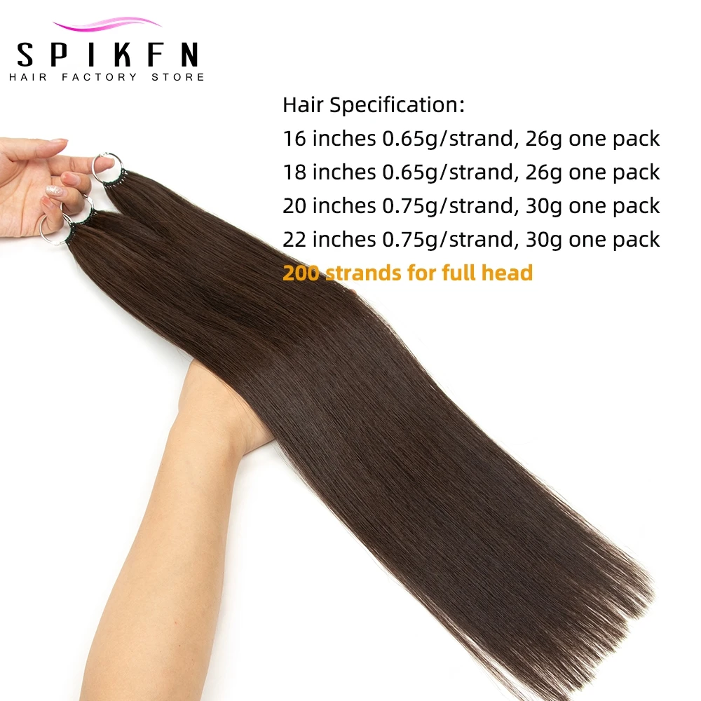 Veren Lijn Human Hair Extensions 16 "-24" Natuurlijke Micro Link Machine Remy Hair Invisivle Hand Breien 40 Strengen Veren Haar