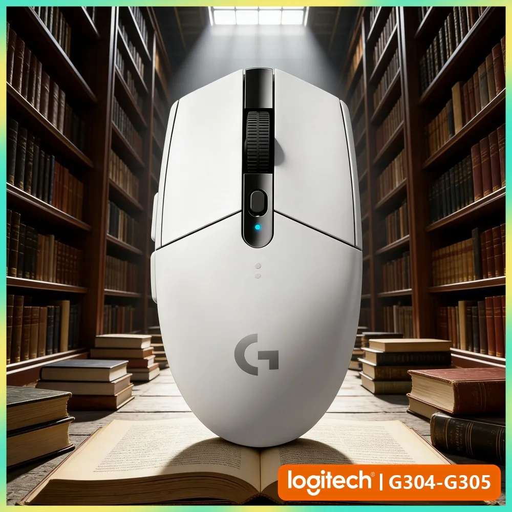 Logitech G305 Gaming Mouse With LIGHTSPEED, 1Ms Response, 12000 DPI HERO, 6 Buttons, 250H Battery, 99G, PC Mac Gamers