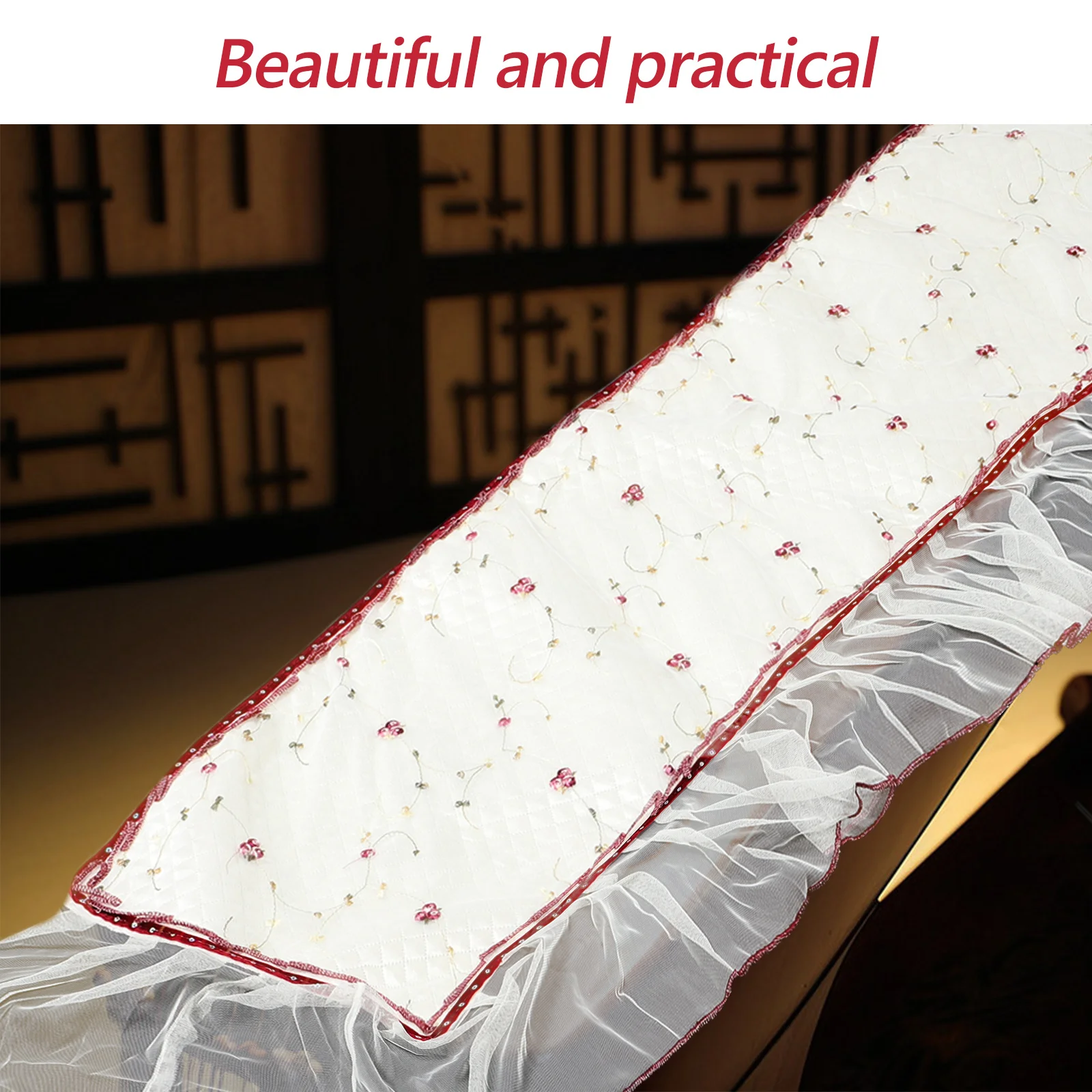 Guzheng غطاء لينة القطن الدانتيل طوي حامي دائم قابلة لإعادة الاستخدام Guzheng حامي غطاء أغطية حماية أغطية قابلة لإعادة الاستخدام