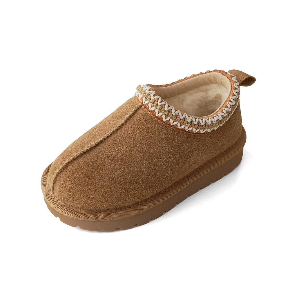 Stivali da neve per bambini moda per ragazze Low Top stivali da neve caldi in peluche ragazzi Slip-on suola morbida stivali invernali da esterno