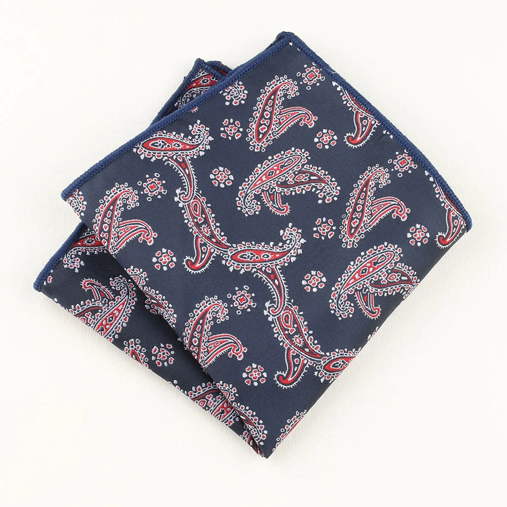 New 24cm Small Pocket Square For Men Formal Business Green Brown Striped Handkerchief Wedding Groom Tuxedo Accessories Hanky