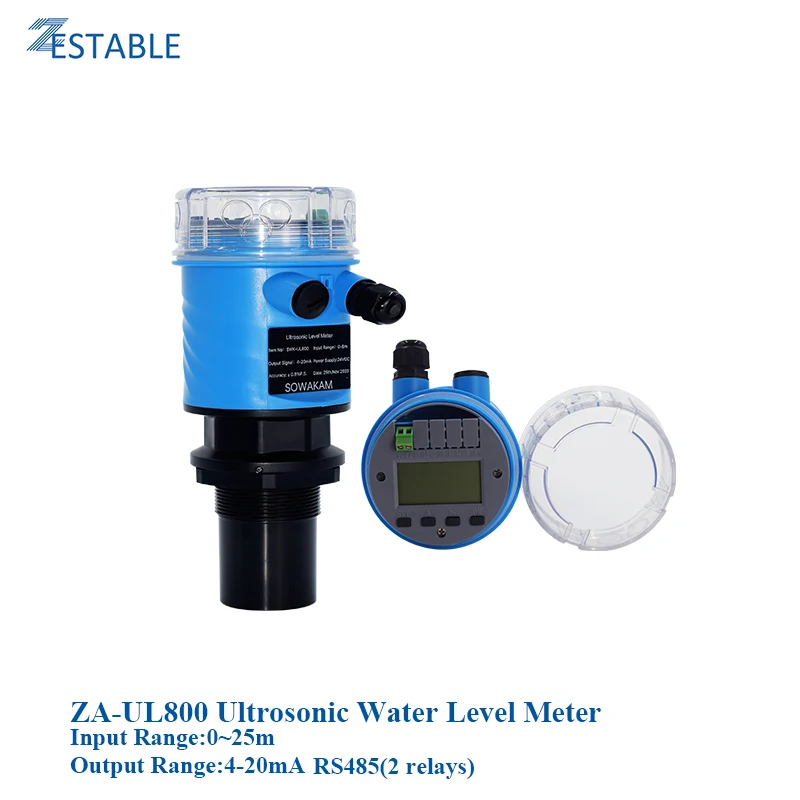 Ultrosonic Water Level transmitt Water Tank Liquid Depth Hydrostatic Level Sensor 0-25M Range 4-20mA 0-5V 0-10V RS485 Output