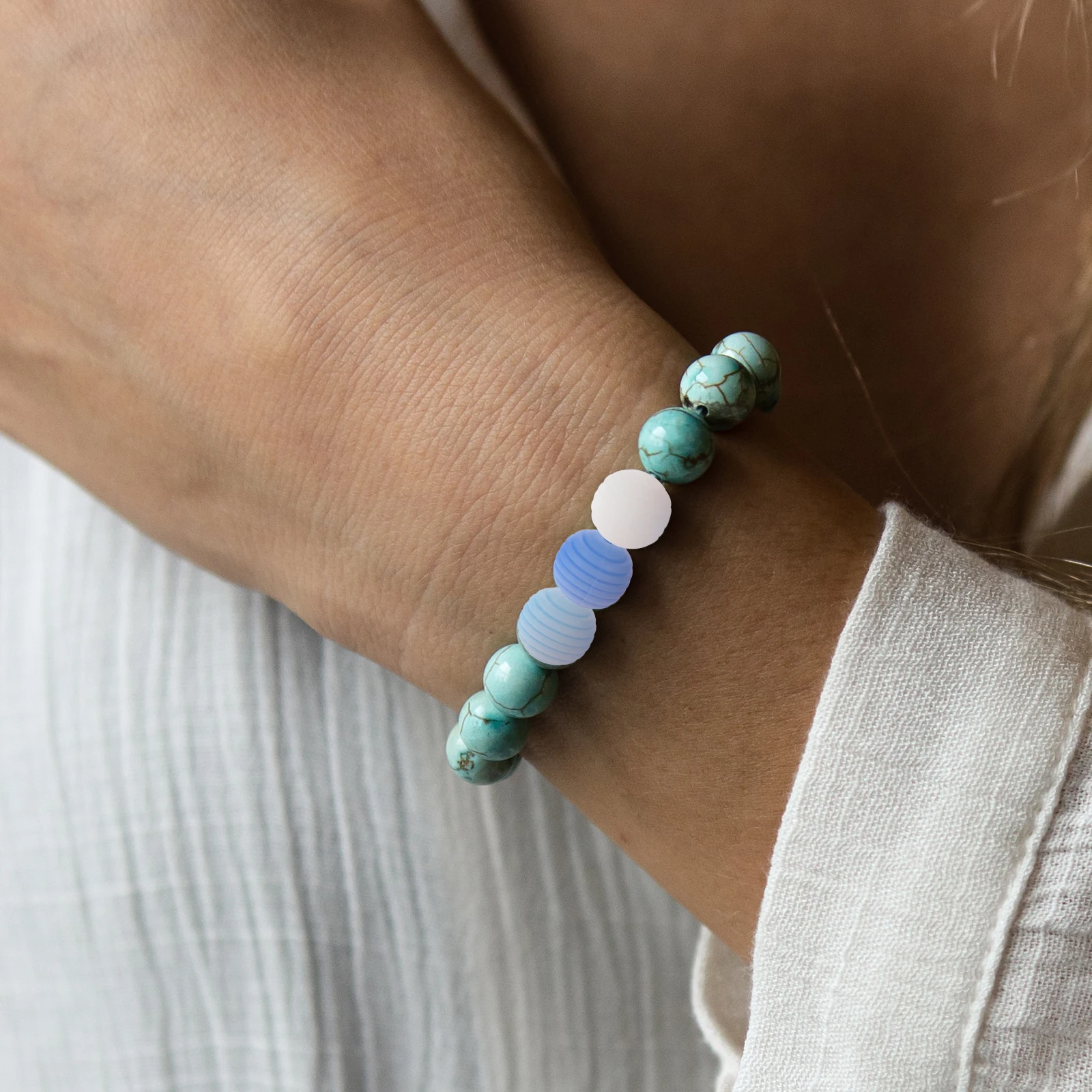 

60 Pcs Necklace Threaded Silicone Beads Craft Loose Beaded Bracelet Jewelry Making for Round Design Child