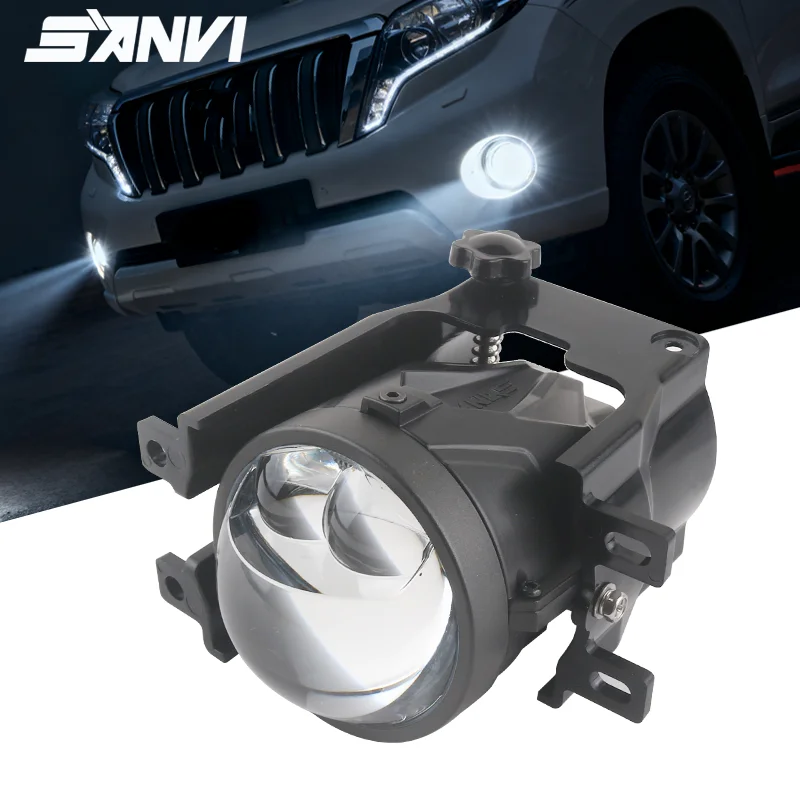SANVI F32 3.0 Dual Hyperboloid Bi LED Projector Fog Light for Toyota Corolla/Yaris/Rav4/Land Cruiser/Avalon/Honda CRV/Accord