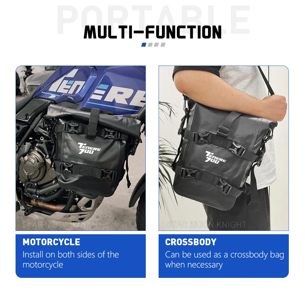For Yamaha Tenere 700 Tenere700 2024 2025 6-8L Motorcycle Frame Crash Bars Waterproof Bag Bumper Repair Tool Placement Bag