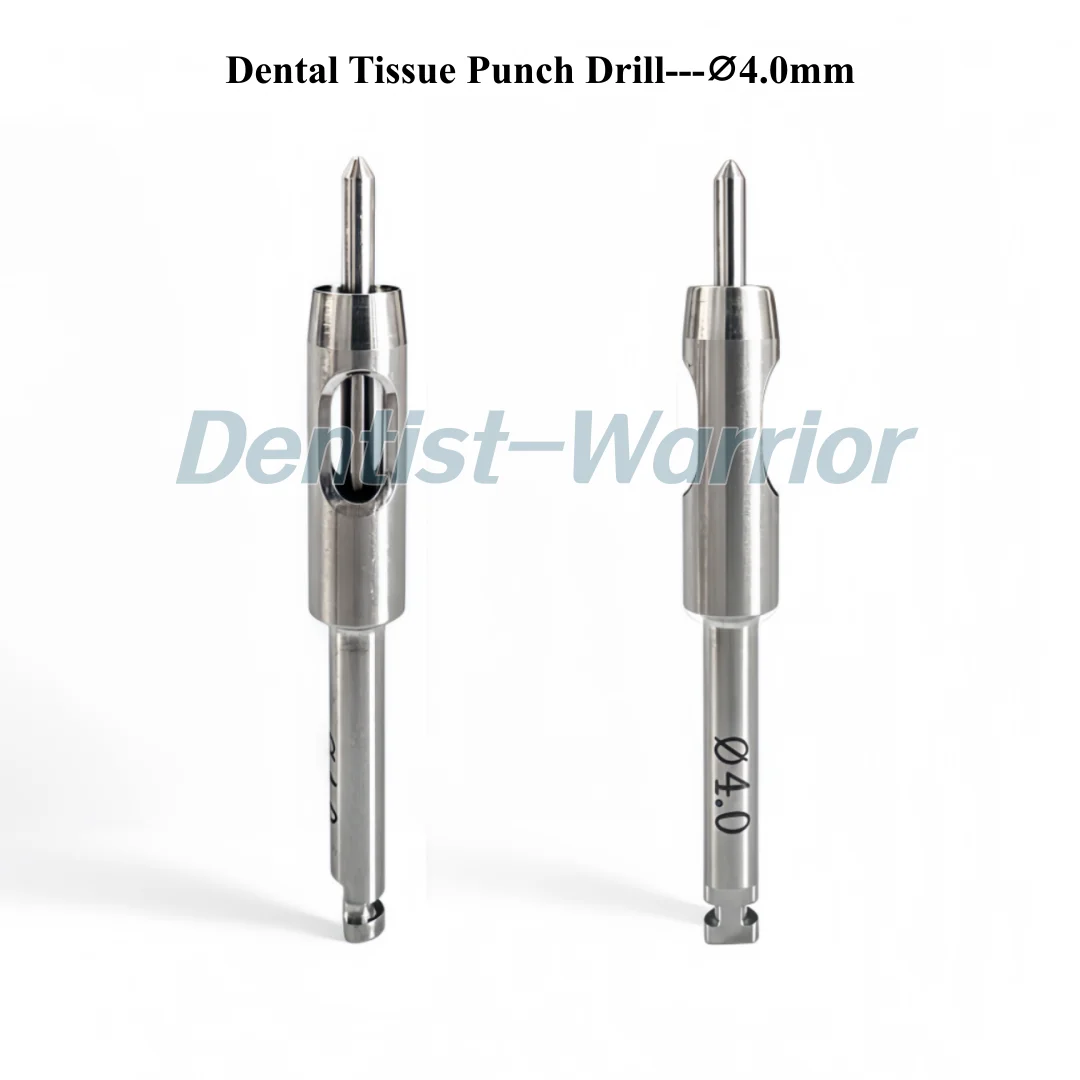 ⌀4.0mm Dental Tissue Punch Drill With positioning tip Rotary Center Post Implant Cutting Invasive Minimally Drill