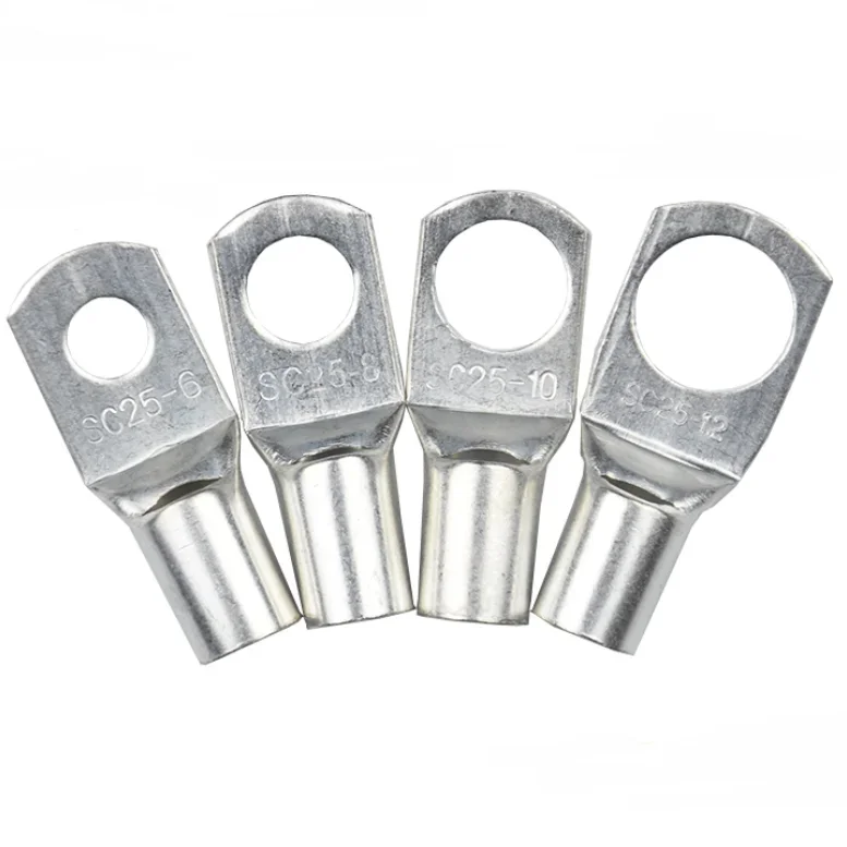 5Pcs SC Type Wire Nose Terminal SC6 SC10 SC16 SC25 SC35 SC50 SC70 SC95 Bare Copper Battery Block Lugs Hole Crimp Wire Connectors