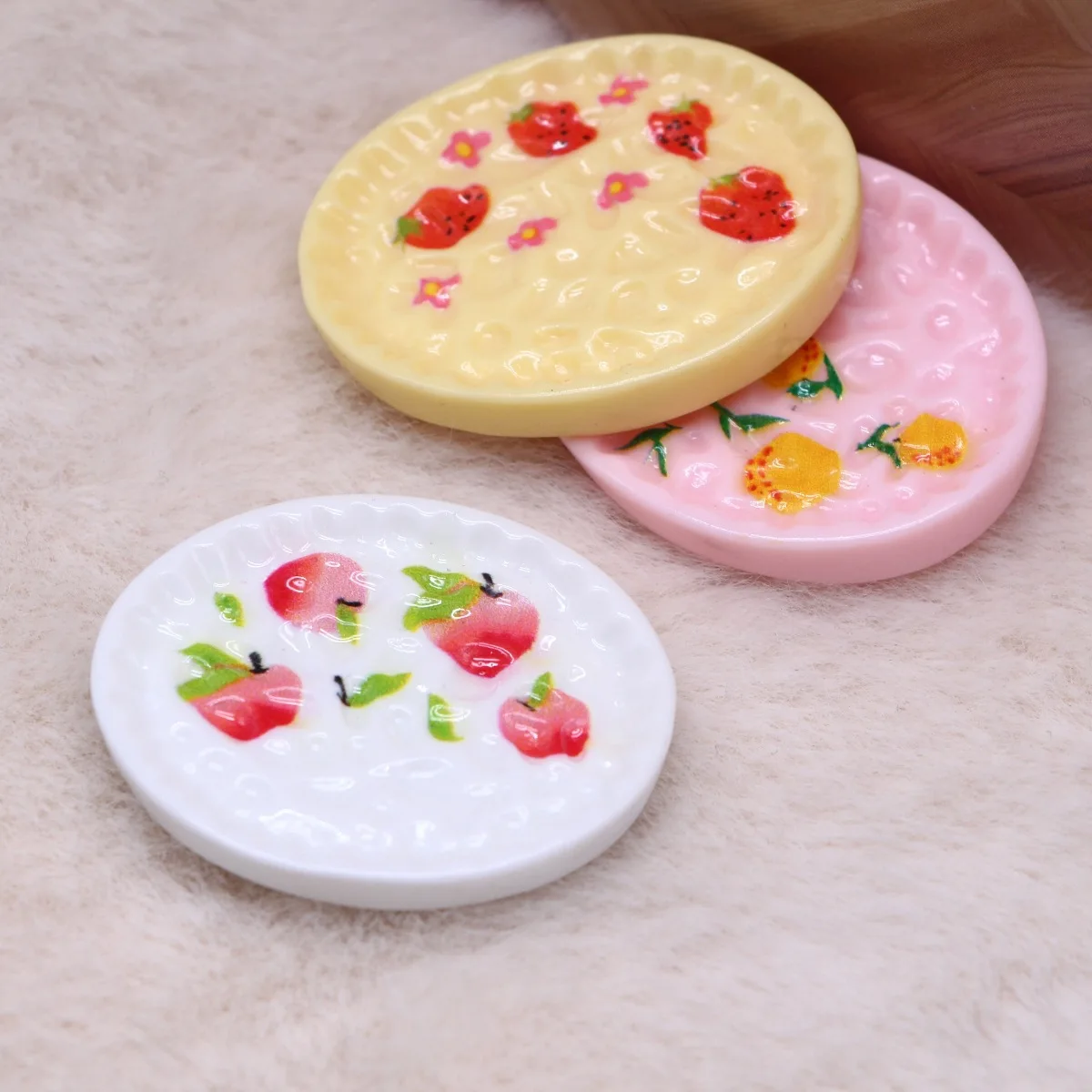9 Pcs Mini Simulated Food Play Resin Toys Small Dish Kitchen Dessert Tray Prop Plastic House
