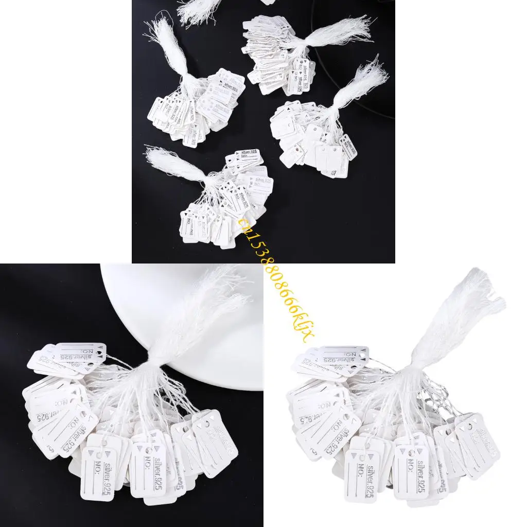500 Pieces Professional Price Markers Product Price Identifiers Easy Hanging Paper Materials Labels for Jewelry Stores 066C